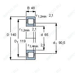 Подшипник NUP2313 E.TVP3