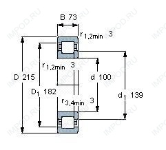 Подшипник NUP2320 E.M1.C3 Подшипник NUP2320 E.M1.C3