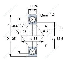 Подшипник QJ214 TVP.C3