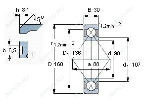Подшипник QJ218 N2MA.C3