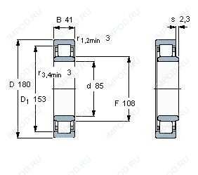 Подшипник NU317 E.M1