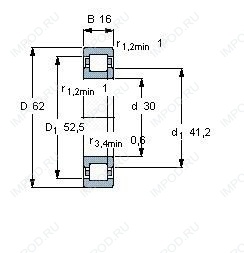 Подшипник NUP206 ECP.C3