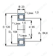 Подшипник NUP213 E.M6 Подшипник NUP213 E.M6