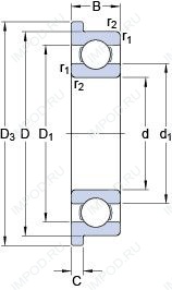 Подшипник D/W R1-4 R