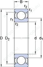 Подшипник D/W R1-4-2Z Подшипник D/W R1-4-2Z