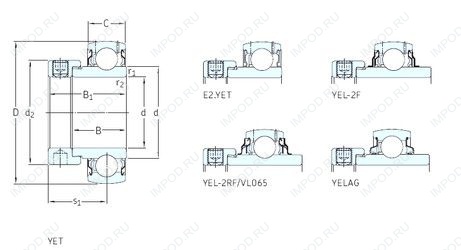 Подшипник E2.YET208-108