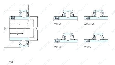 Подшипник E2.YAR207-107-2F