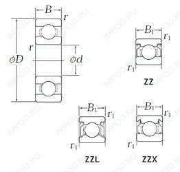 Подшипник EE1S ZZ Подшипник EE1S ZZ