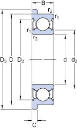 Подшипник W 619/6 R-2Z Подшипник W 619/6 R-2Z