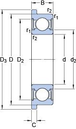 Подшипник W 628/8 R-2RZ