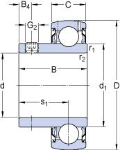 Подшипник YAT 207-107 Подшипник YAT 207-107