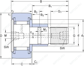 Подшипник KRE 40 PPA