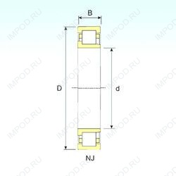 Подшипник NJ 348