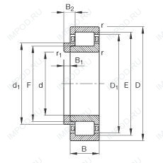 Подшипник NJ238-E-M1 + HJ238-E Подшипник NJ238-E-M1 + HJ238-E