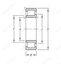 Подшипник NJ309E.TVP