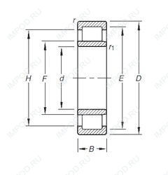 Подшипник NU2205E.TVP