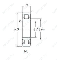 Подшипник NU3340