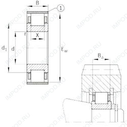 Подшипник RN316-E-MPBX Подшипник RN316-E-MPBX