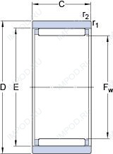 Подшипник RNAO 70x90x30