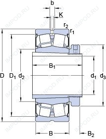 Подшипник BS2-2226-2CS5K/VT143 + H 2326 L