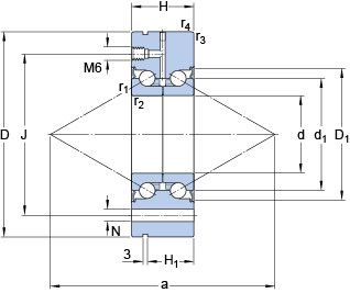 Подшипник BEAM 030080-2RS/PE