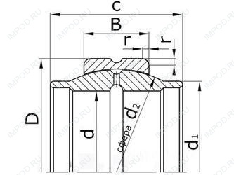 Подшипник ШСШ16К