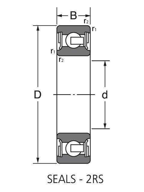 Подшипник 1628 2RS