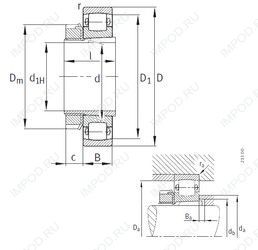 Подшипник 20215-K-TVP-C3+H215