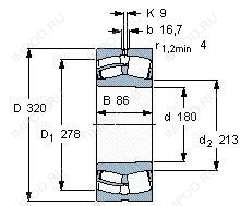 Подшипник 22236 CC.W33
