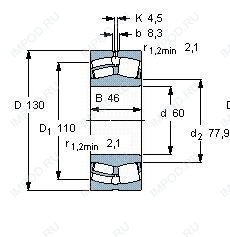 Подшипник 22312 E.VA405