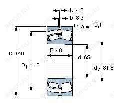 Подшипник 22313 E1A.MA.T41A
