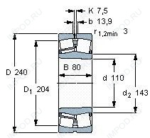 Подшипник 22322 E1A.K.M.C3 Подшипник 22322 E1A.K.M.C3