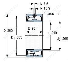 Подшипник 23048 CC.C3W33