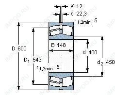 Подшипник 23080 MB