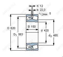 Подшипник 23084 B.K.MB Подшипник 23084 B.K.MB