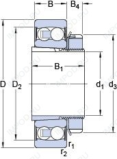 Подшипник 2308 E-2RS1KTN9 + H 2308 Подшипник 2308 E-2RS1KTN9 + H 2308