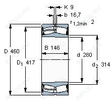 Подшипник 23156 CC.W33