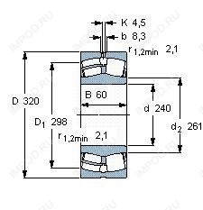 Подшипник 23948 CC.W33 Подшипник 23948 CC.W33
