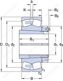 Подшипник 239/900 CAK/W33 + OH 39/900 H Подшипник 239/900 CAK/W33 + OH 39/900 H