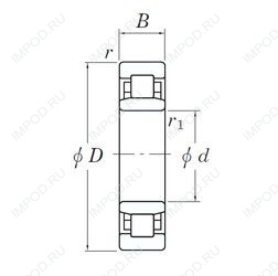 Подшипник 3NC NU1015 FY