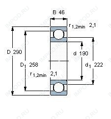 Подшипник 6040 M (ISO) Подшипник 6040 M (ISO)