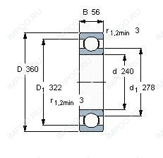 Подшипник 6048 M (ISO)