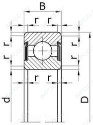 Подшипник 6-180605 КС9Ш