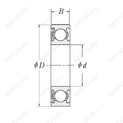 Подшипник 6200ZZ/12 KAYO