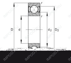 Подшипник 6201-C-2HRS