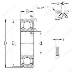 Подшипник 6203-Z-NR