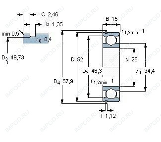 Подшипник 6205 MA.C3 Подшипник 6205 MA.C3