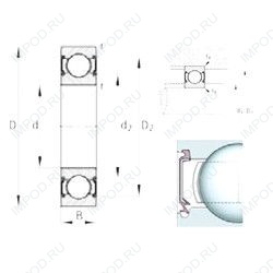Подшипник 6206-C-2HRS