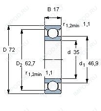 Подшипник 6207 MA.C3 Подшипник 6207 MA.C3