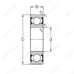 Подшипник 6208-2RS2